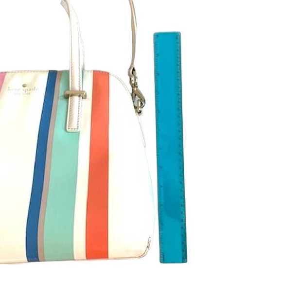 Kate Spade Cedar Street Multi Stripe Maise Satchel Crossbody - Picture 7 of 10